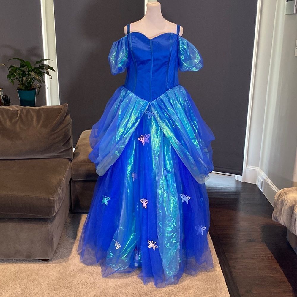 Gorgeous Fairy Tale Cinderella Dress with Butterflies Size 14 NWT